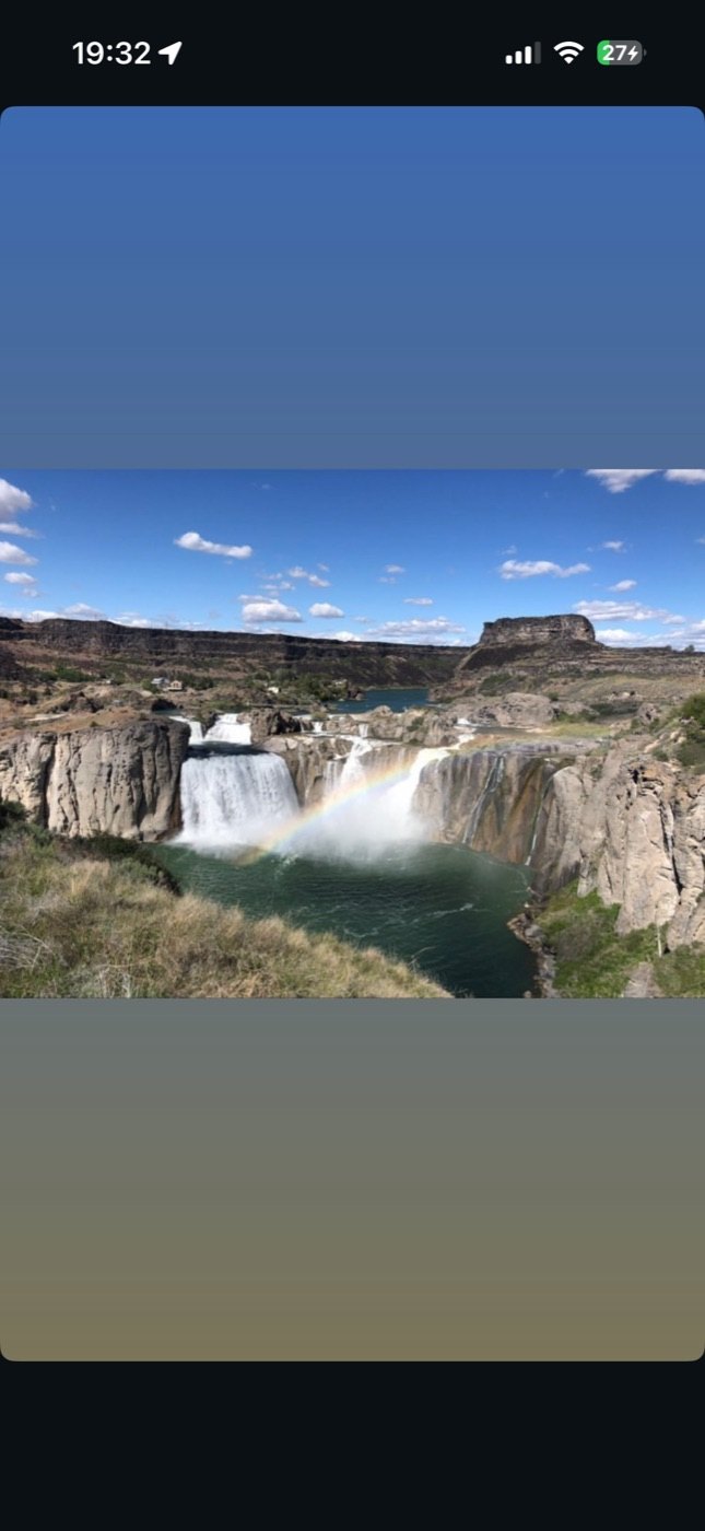 Shoshone Falls waterfall with a rainbow, Twin Falls, Idaho